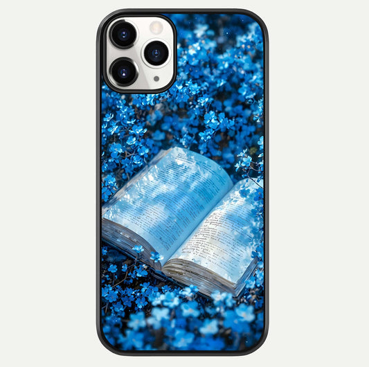 Blue Bloom Tales Glass Case For iPhone 11 Pro by Custom World