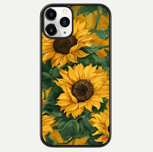 Bright Sunflower Bloom Glass Case For iPhone 11 Pro by Custom World