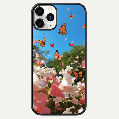 Butterflies In Bloom Sky Glass Case For iPhone 11 Pro by Custom World