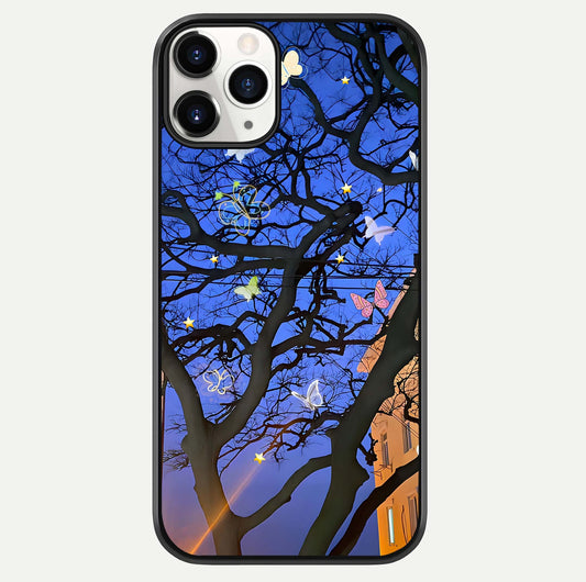 Butterfly Night Magic Glass Case For iPhone 11 Pro by Custom World