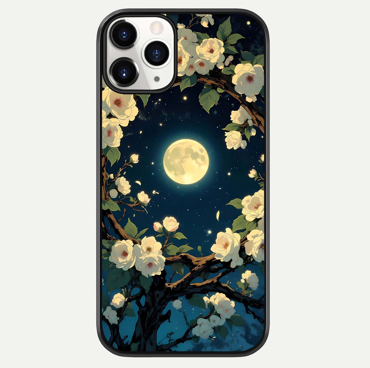 Celestial Moon & Flower Glass Case For iPhone 11 Pro by Custom World