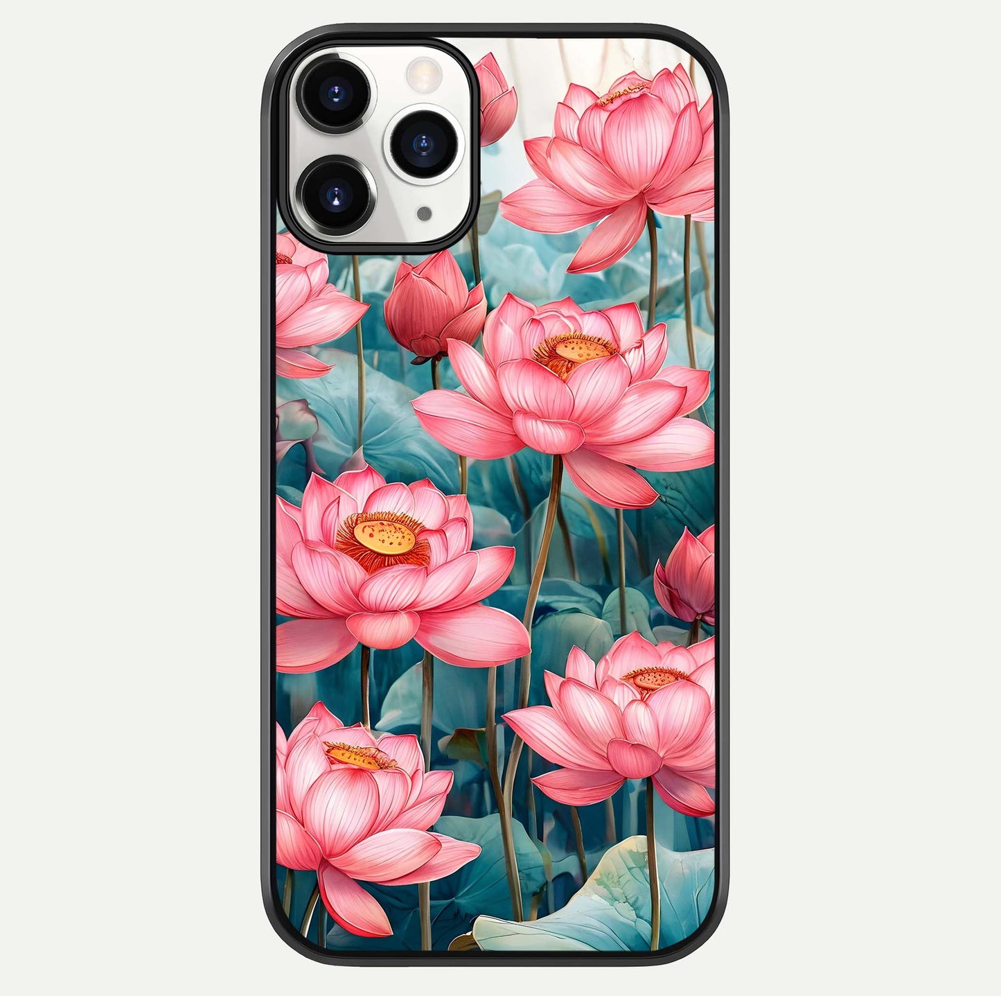 Celestial Pink Lotus Glass Case For iPhone 11 Pro by Custom World