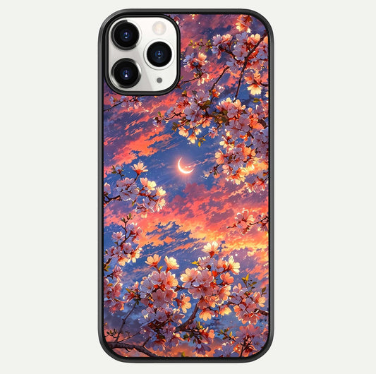 Celestial Sakura Sunset Glass Case For iPhone 11 Pro by Custom World