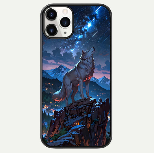 Celestial Wolf Howl Glass Case For iPhone 11 Pro by Custom World