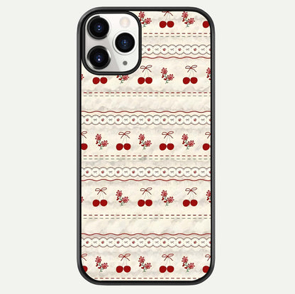 Cherry Bloom Charm Glass Case For iPhone 11 Pro by Custom World