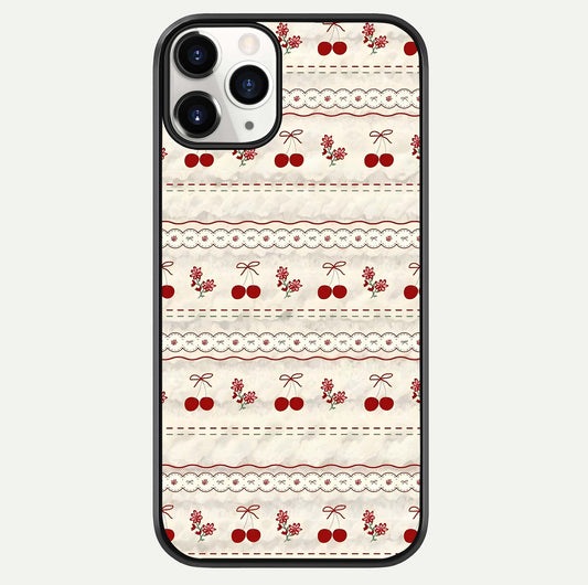 Cherry Bloom Charm Glass Case For iPhone 11 Pro by Custom World
