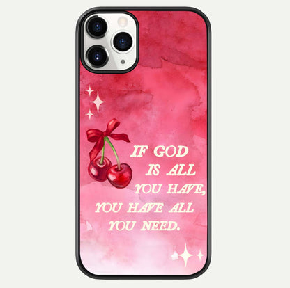 Cherry Quote Glass Case For iPhone 11 Pro by Custom World