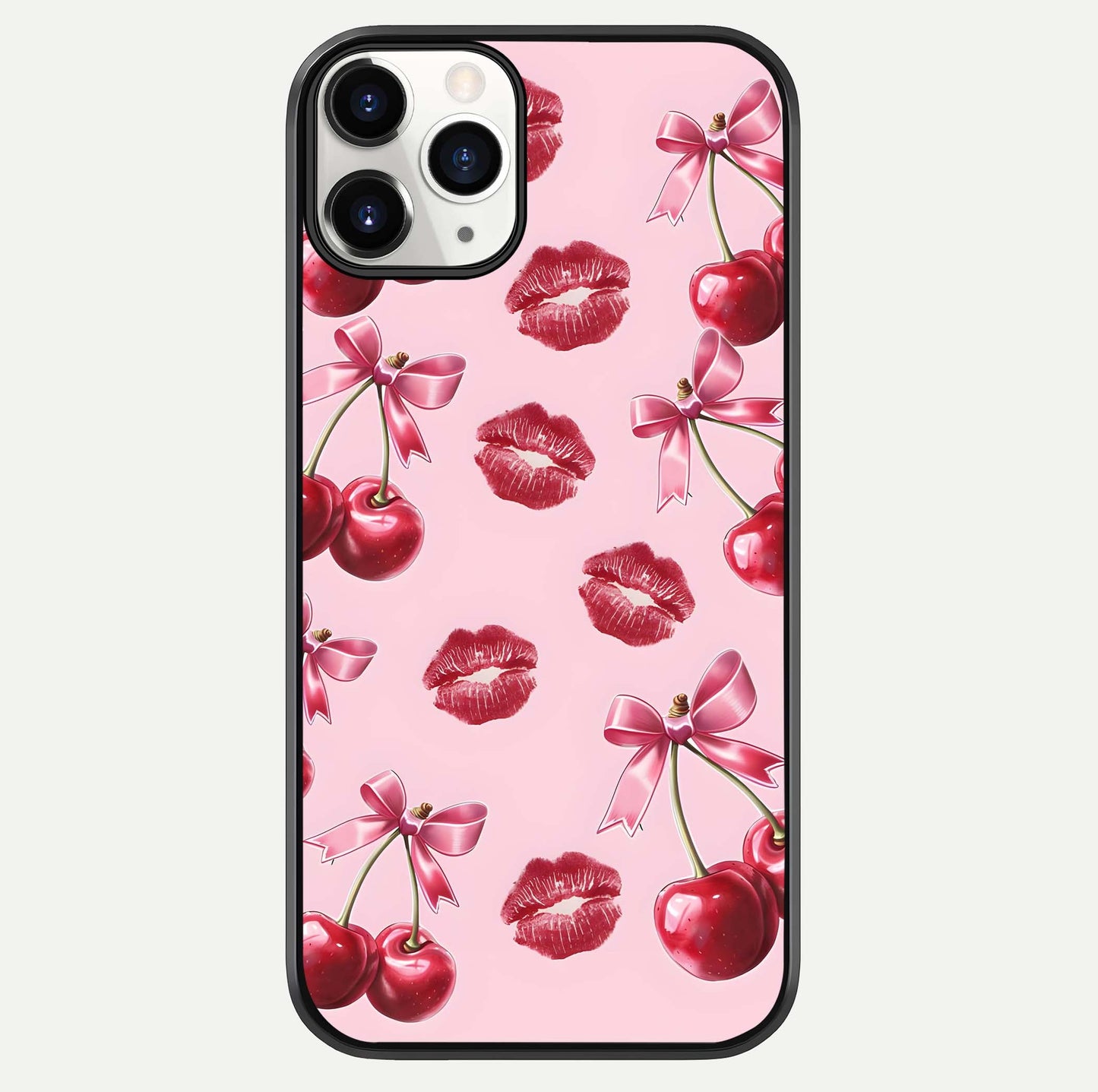 Cherry With Lips Glass Case For iPhone 11 Pro by Custom World