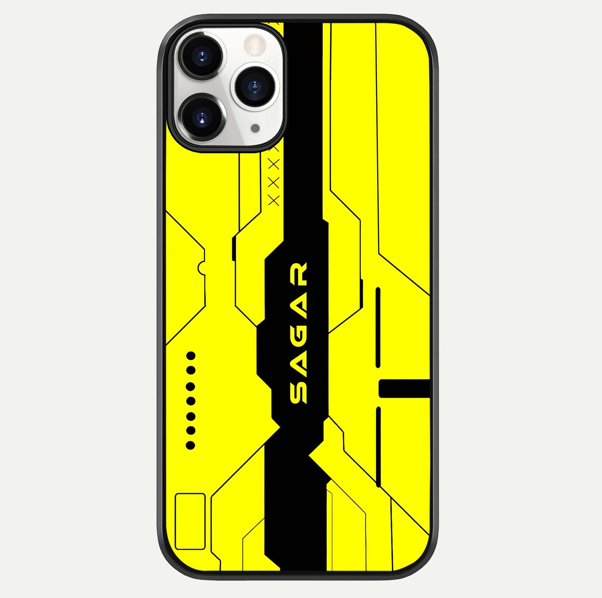 Circuit CYBERPUNK Custom Name Glass Case For iPhone 11 Pro by Custom World