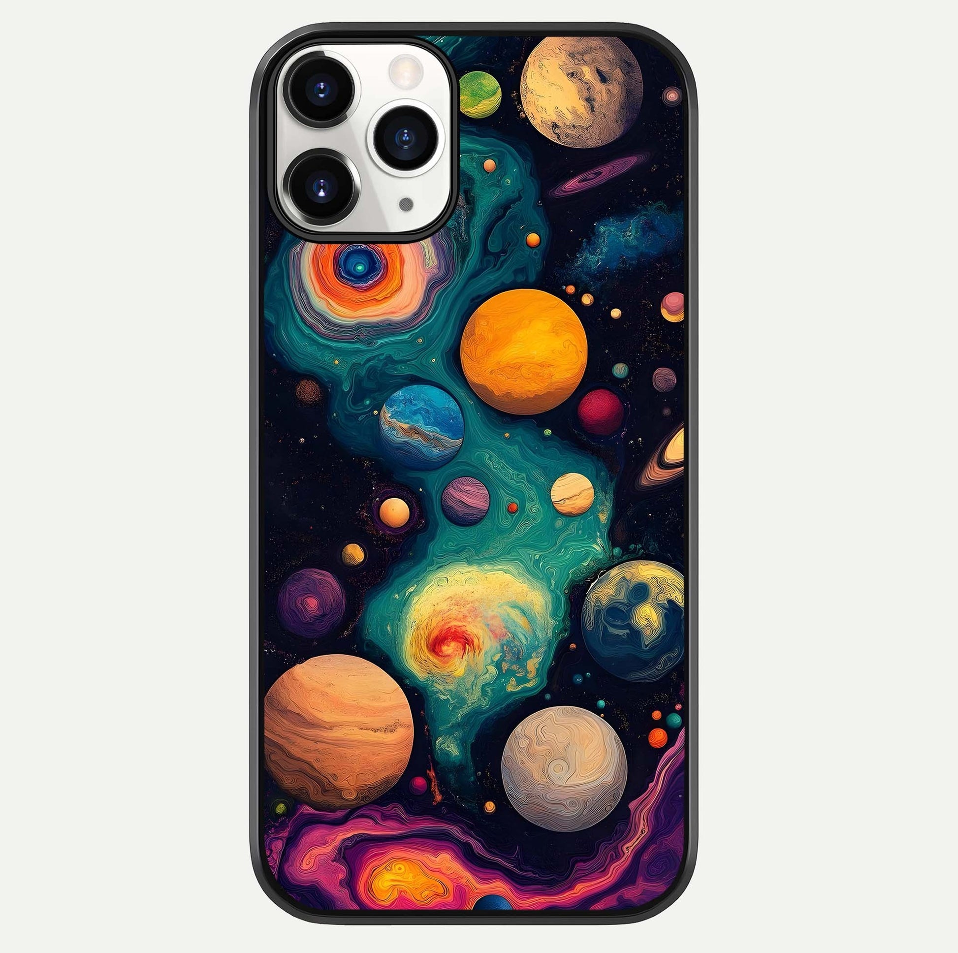 Cosmic Planet Journey Glass Case For iPhone 11 Pro by Custom World