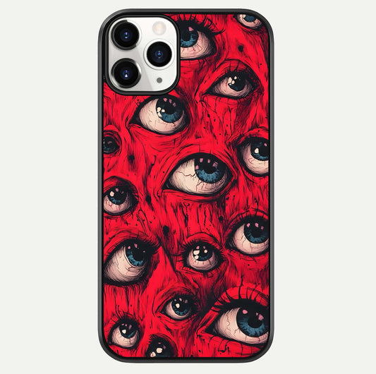 Crimson Watch Eyes Glass Case For iPhone 11 Pro by Custom World
