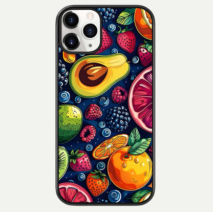 Cute Fruits Art Glass Case For iPhone 11 Pro by Custom World