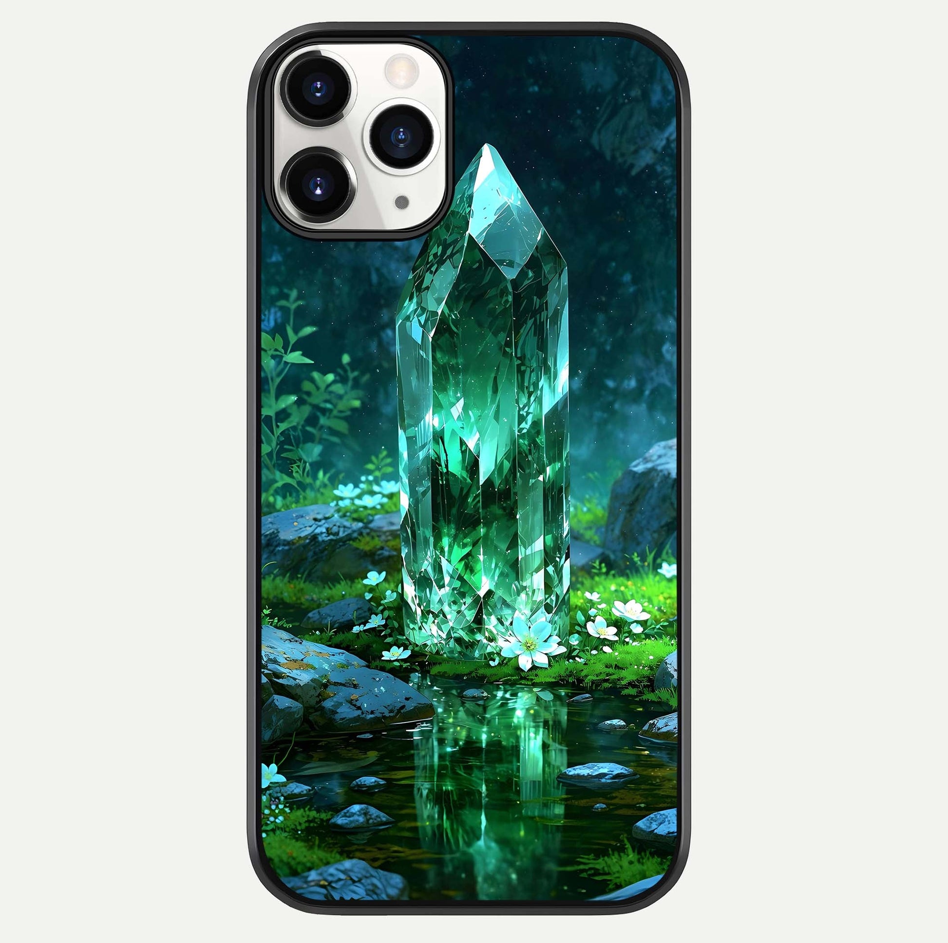 Emerald Light Crystal Glass Case For iPhone 11 Pro by Custom World