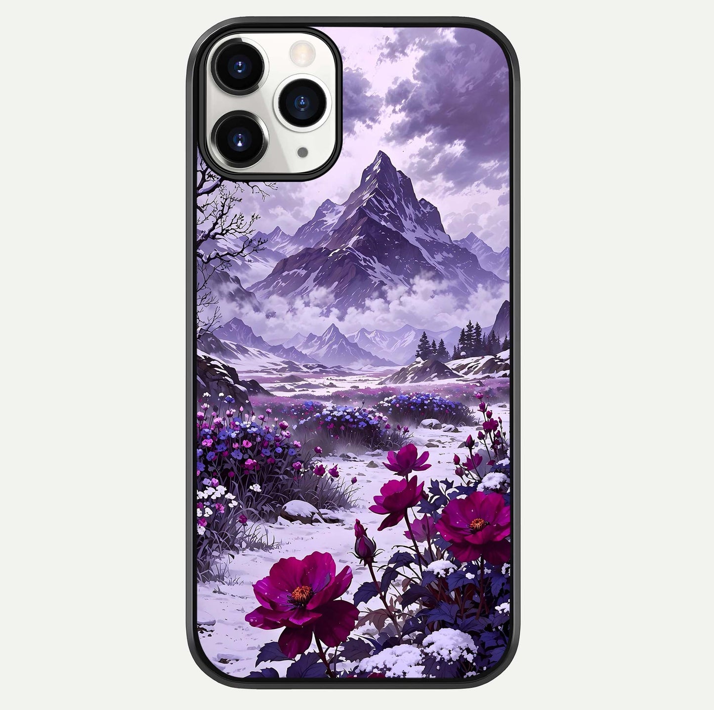 Flower Mountain View Glass Case For iPhone 11 Pro by Custom World