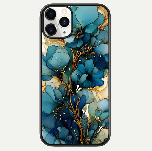Golden Bloom Symphony Glass Case For iPhone 11 Pro by Custom World