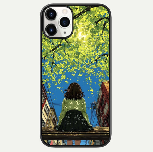 Golden Leaves Glow Glass Case For iPhone 11 Pro by Custom World