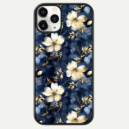 Golden Midnight Bloom Glass Case For iPhone 11 Pro by Custom World