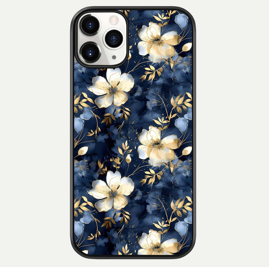Golden Midnight Bloom Glass Case For iPhone 11 Pro by Custom World