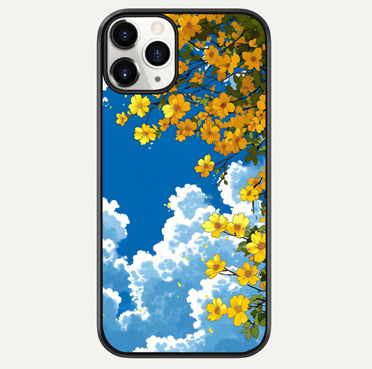 Golden Petal Sky Glass Case For iPhone 11 Pro by Custom World