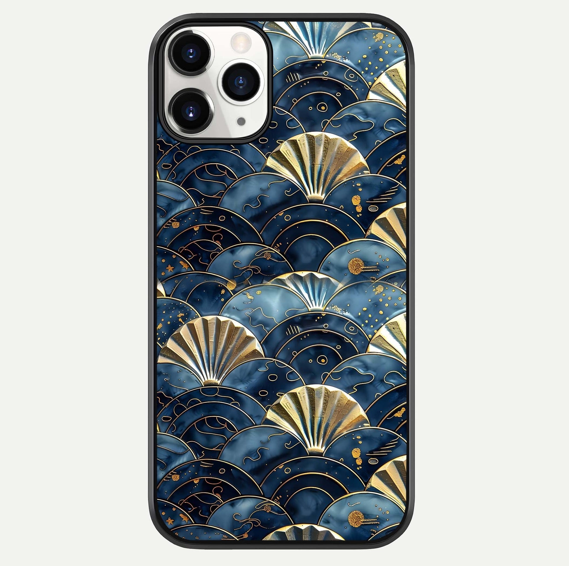 Golden Wave Luxe Glass Case For iPhone 11 Pro by Custom World