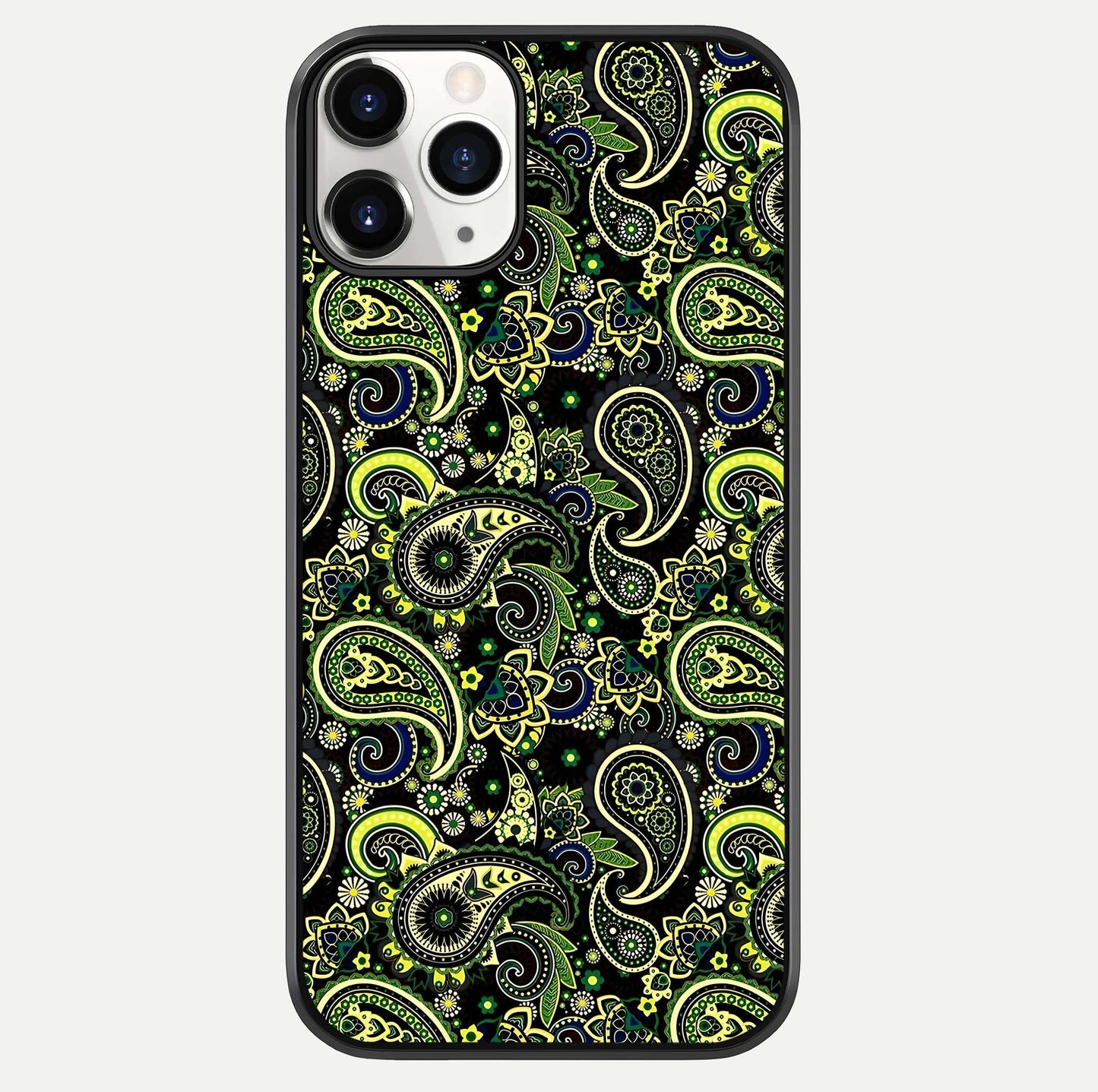 Green Mandala Pattern Glass Case For iPhone 11 Pro by Custom World