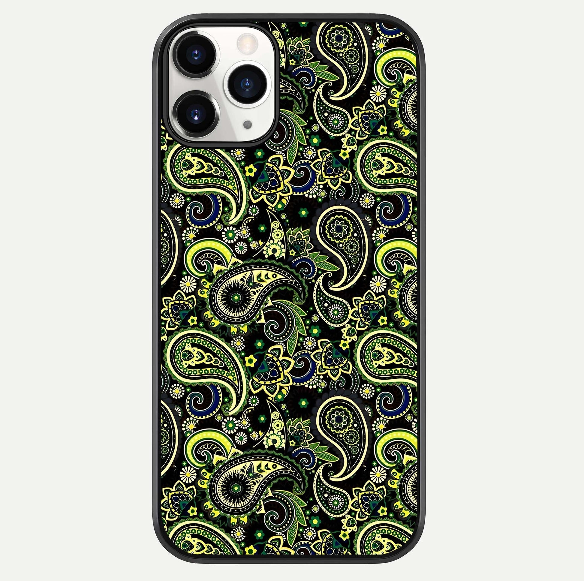 Green Mandala Pattern Glass Case For iPhone 11 Pro by Custom World