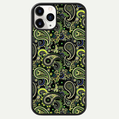Green Mandala Pattern Glass Case For iPhone 11 Pro by Custom World