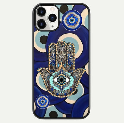 Hamsa Divine Guard Glass Case For iPhone 11 Pro by Custom World