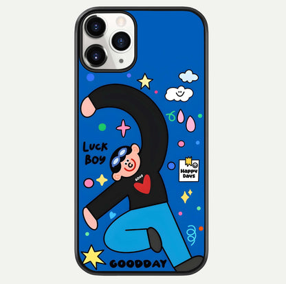 Happy Luck Vibe Glass Case For iPhone 11 Pro by Custom World
