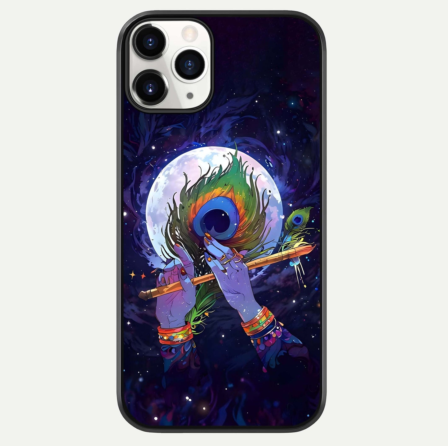 Krishna Hands Art Glass Case For iPhone 11 Pro by Custom World