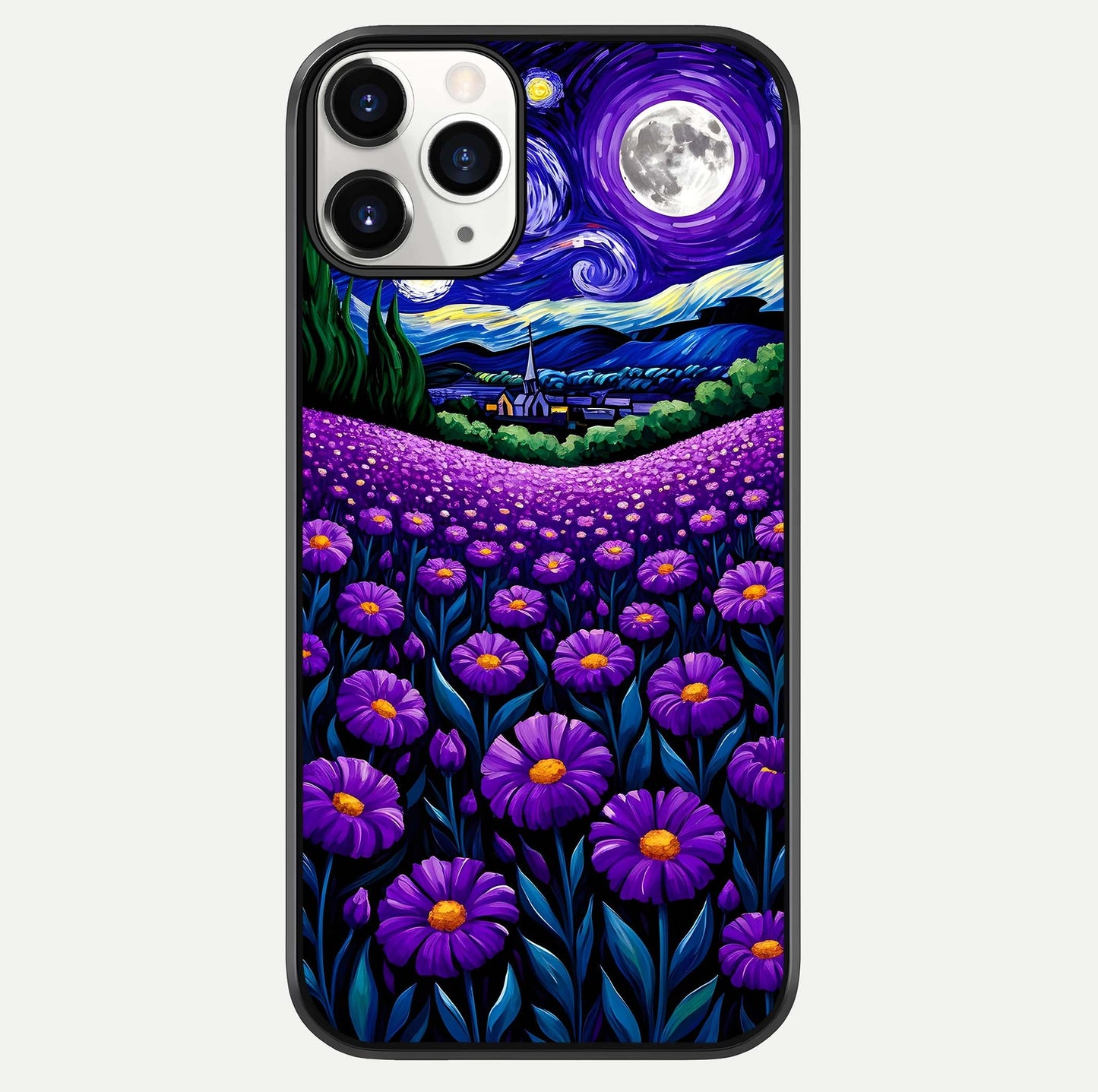 Lavender Moon Field Glass Case For iPhone 11 Pro by Custom World