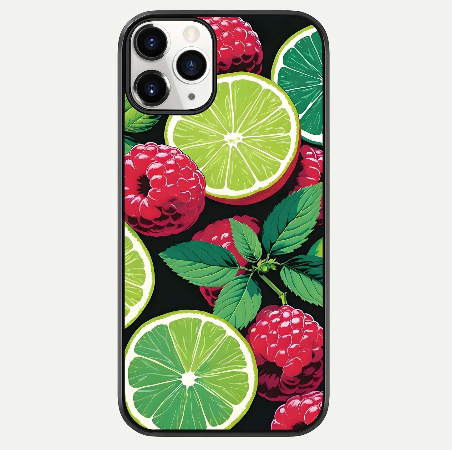 Lime & Raspberry Pattern Glass Case For iPhone 11 Pro by Custom World
