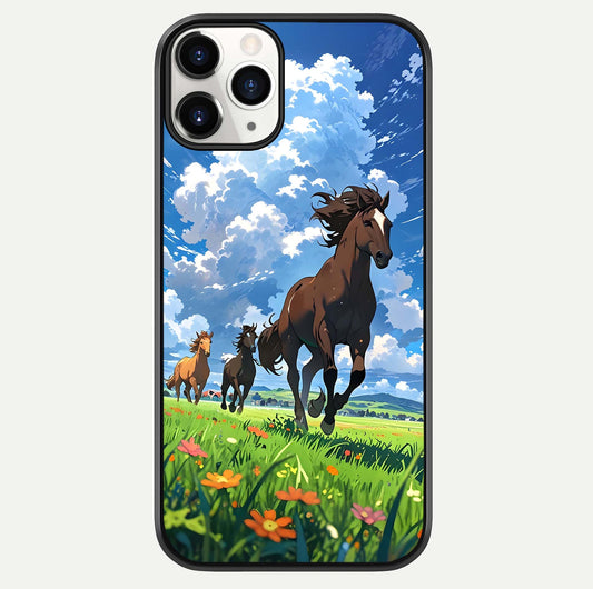 Majestic Horses Galloping Glass Case For iPhone 11 Pro by Custom World