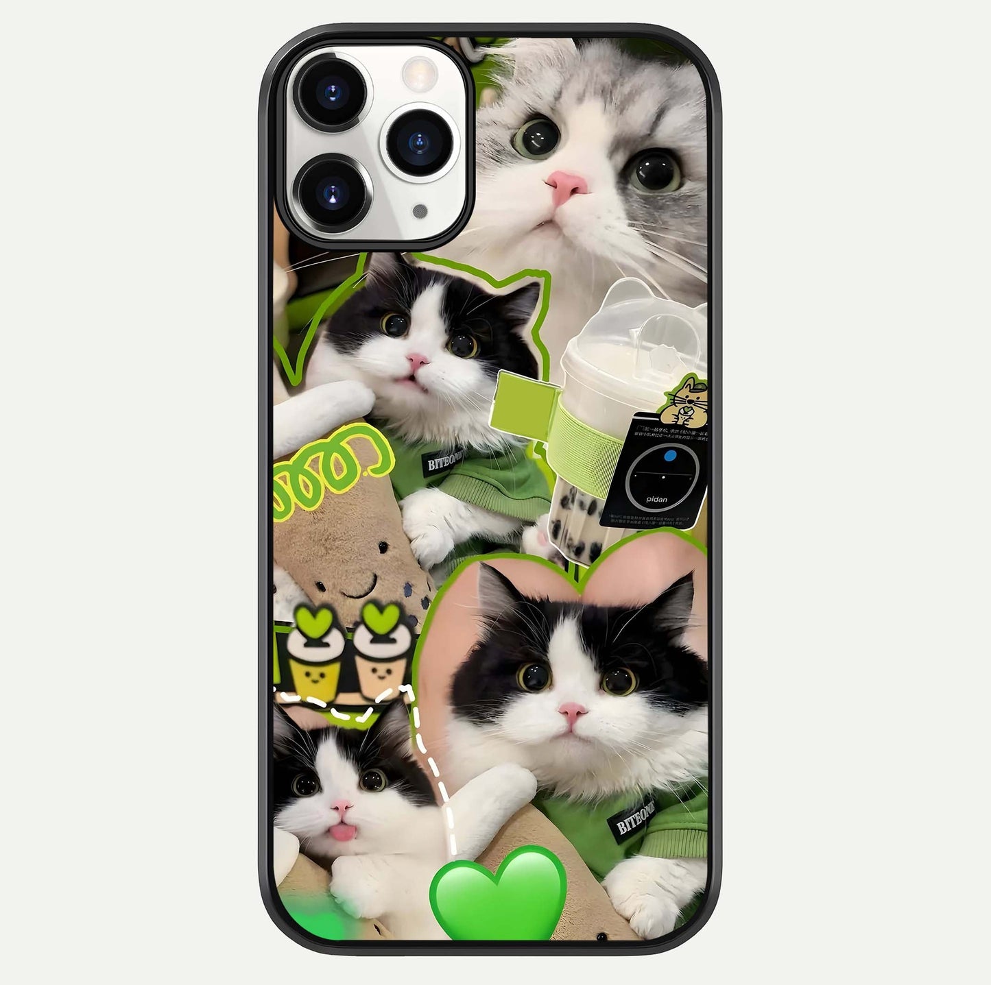 Matcha Cats Mood Glass Case For iPhone 11 Pro by Custom World
