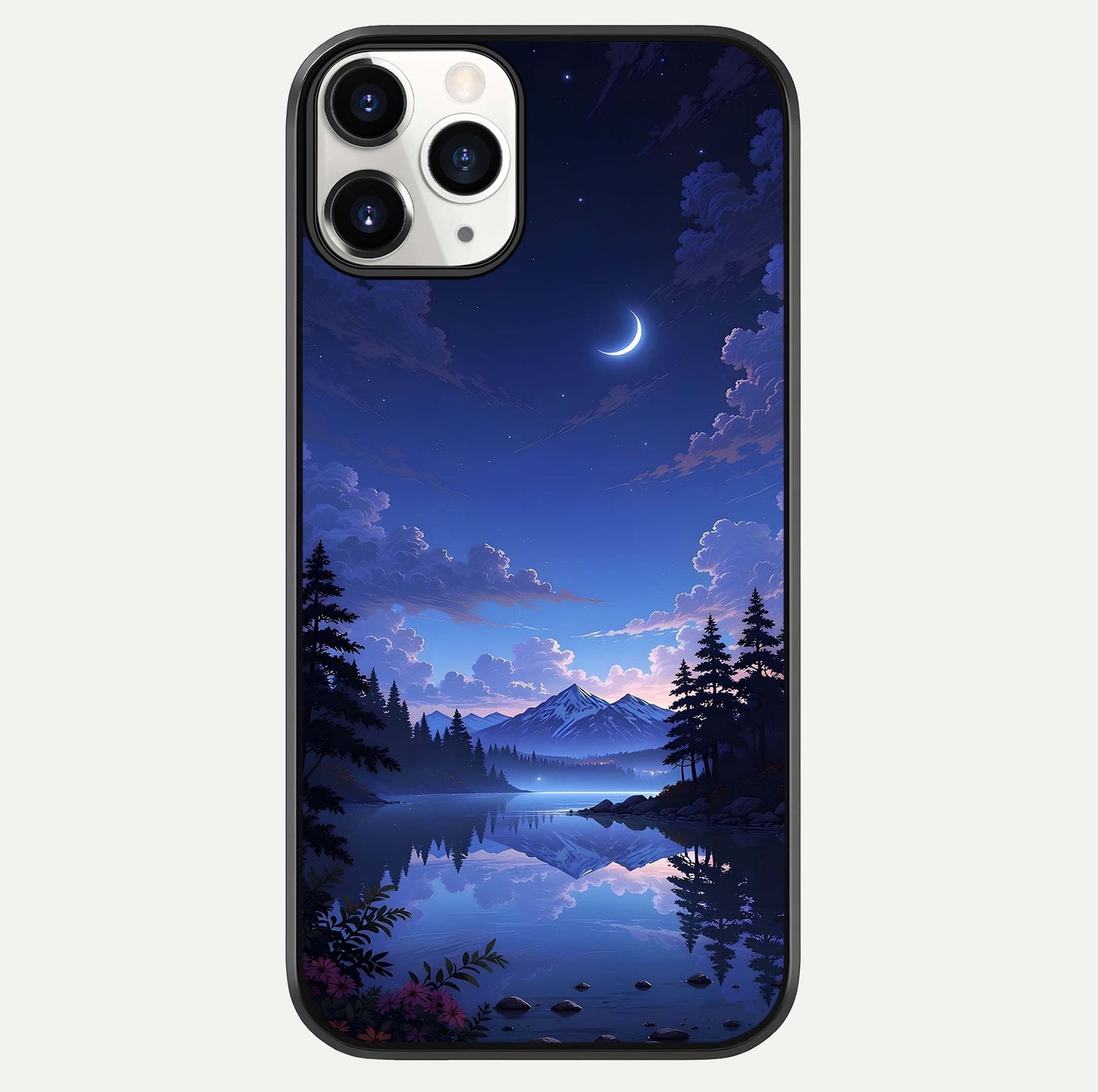Midnight Lake Peace Glass Case For iPhone 11 Pro by Custom World