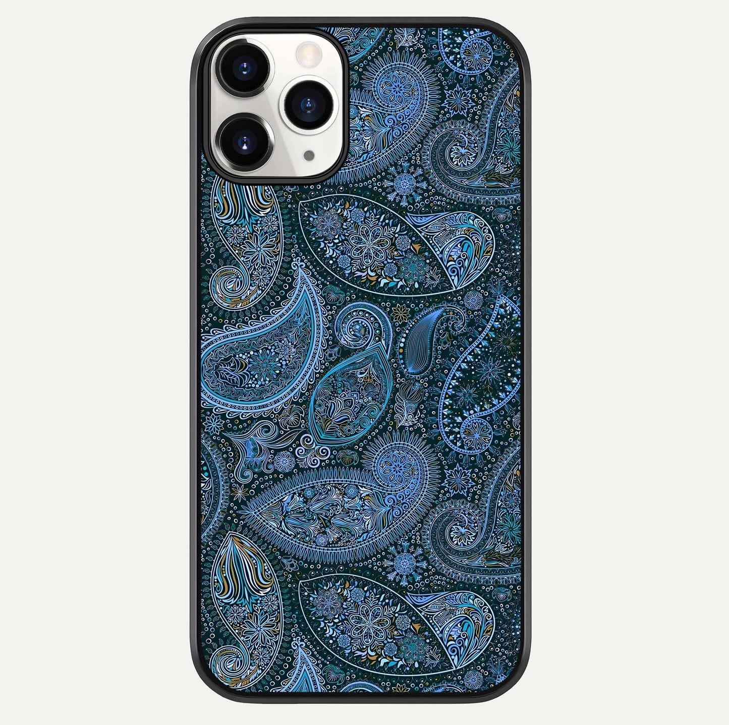 Midnight Paisley Glow Glass Case For iPhone 11 Pro by Custom World