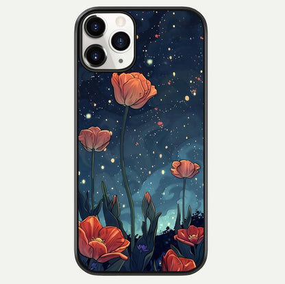 Midnight Tulip Glow Glass Case For iPhone 11 Pro by Custom World
