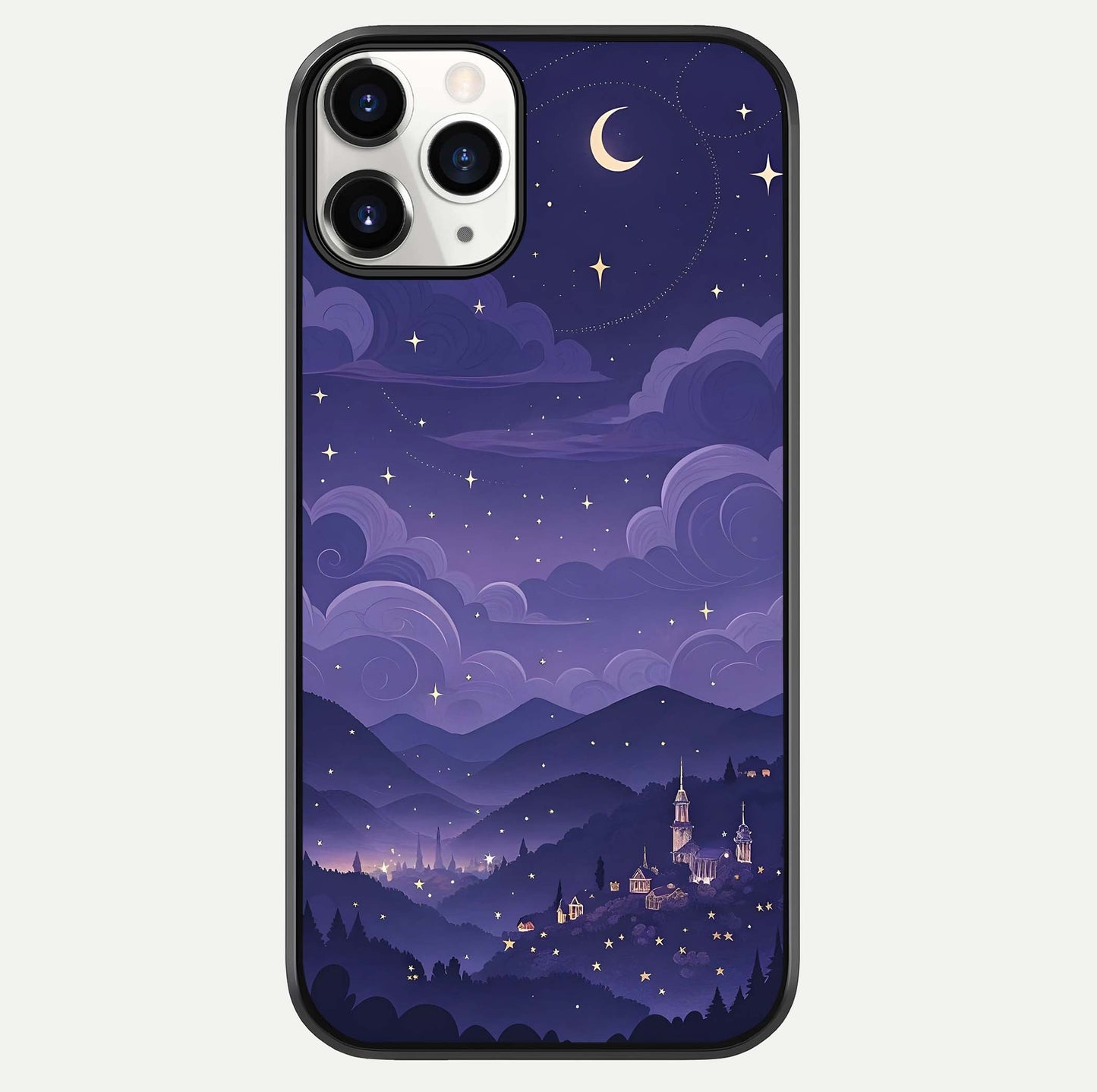 Minimal Night View Glass Case For iPhone 11 Pro by Custom World