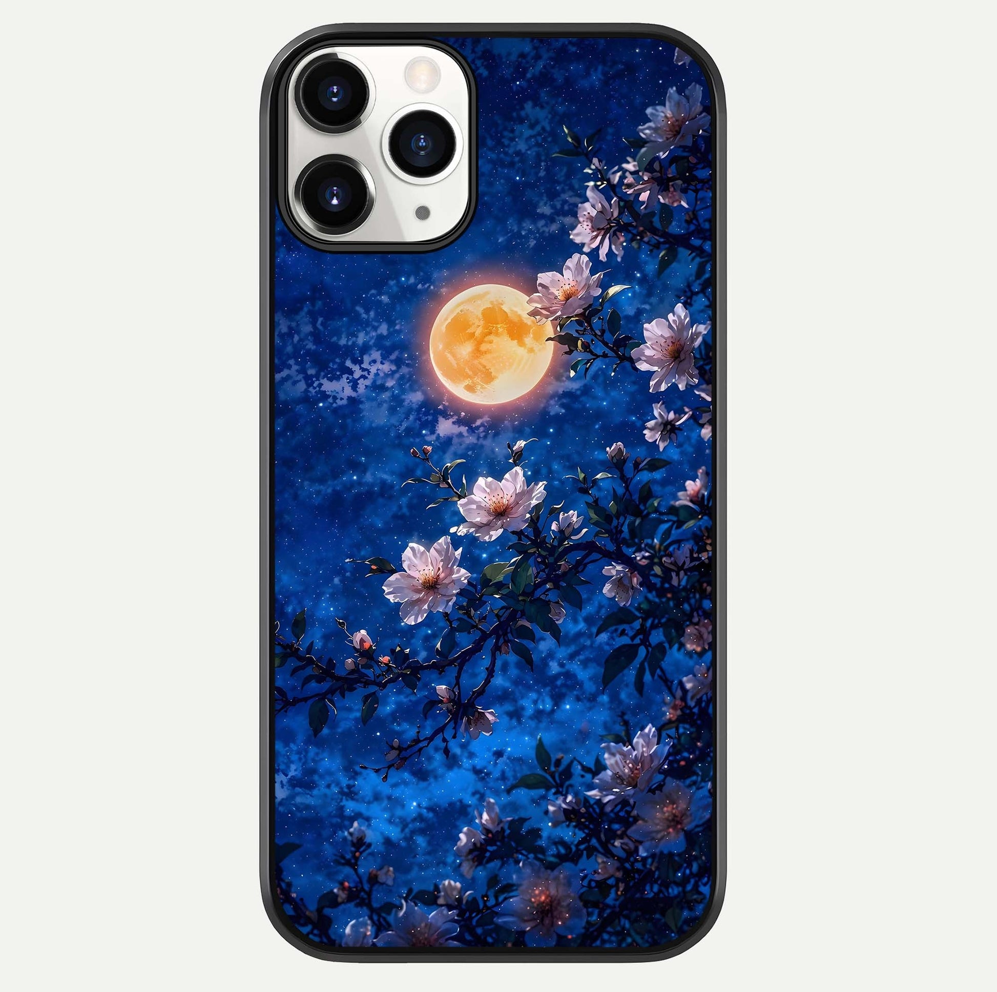 Moonlit Blossoms Night Glass Case For iPhone 11 Pro by Custom World