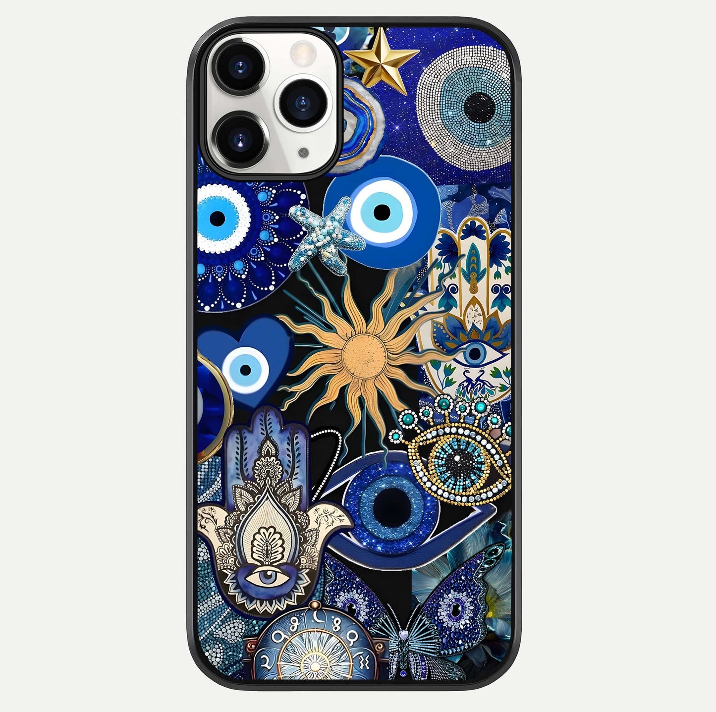 Mystic Blue Evil Eye Glass Case For iPhone 11 Pro by Custom World