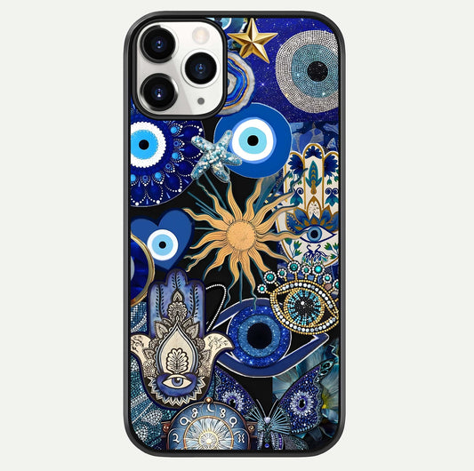 Mystic Blue Evil Eye Glass Case For iPhone 11 Pro by Custom World