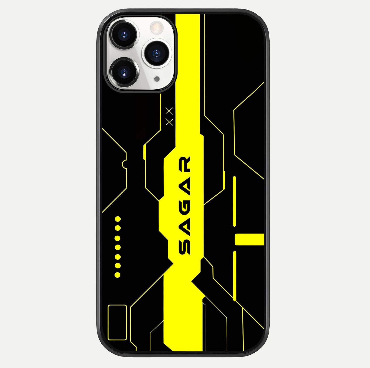 Neon CYBERPUNK Custom Name Glass Case For iPhone 11 Pro by Custom World