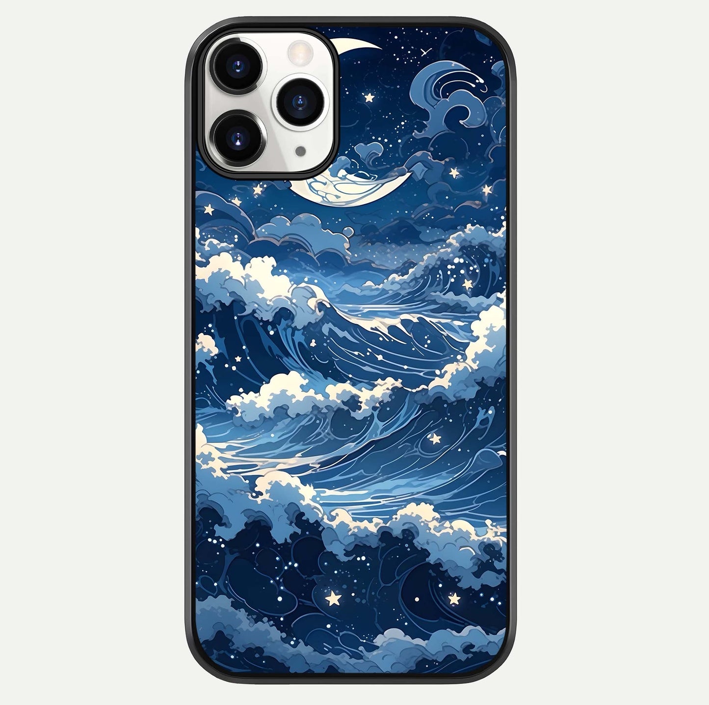 Ocean Moon Waves Glass Case For iPhone 11 Pro by Custom World