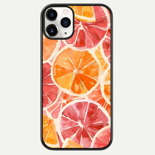 Orange Fruits Pattern Glass Case For iPhone 11 Pro by Custom World
