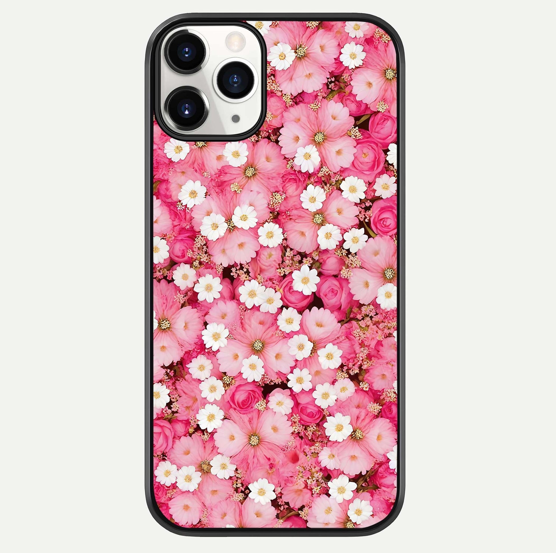 Pink Daisy Bliss Glass Case For iPhone 11 Pro by Custom World