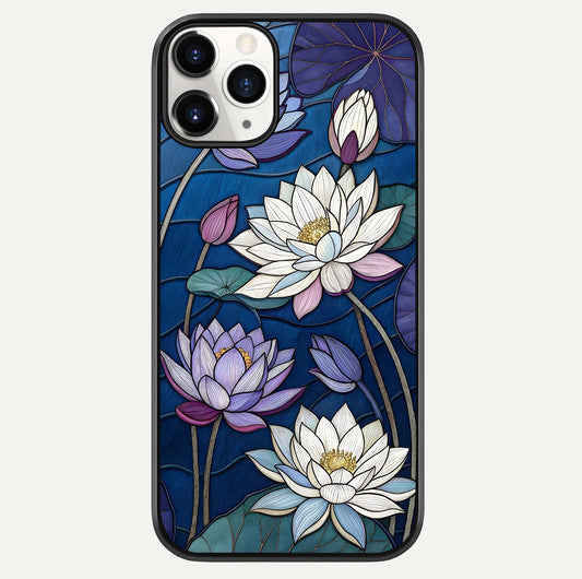 Purple Lotus Stained Glass Case For iPhone 11 Pro by Custom World