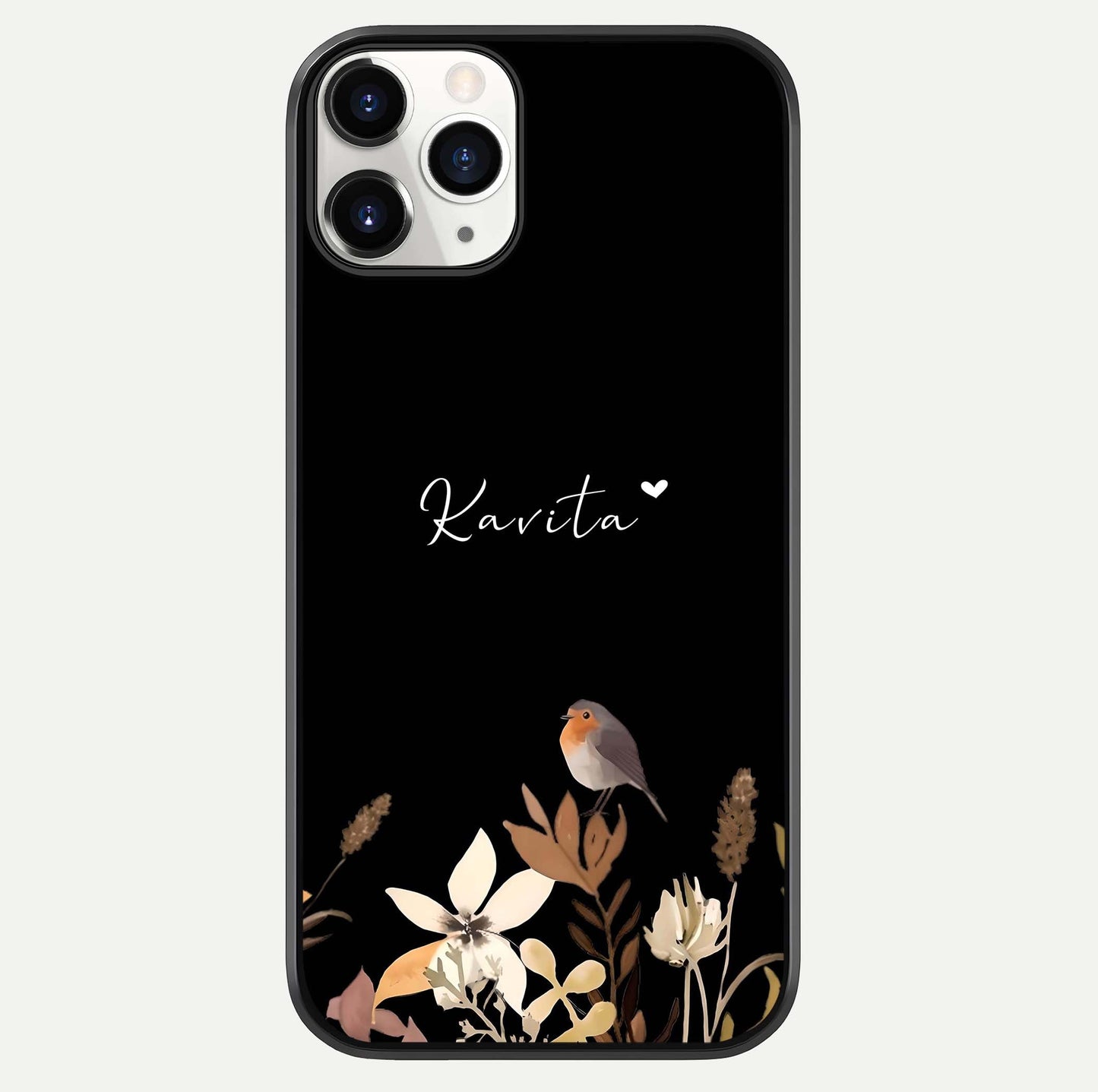 Quiet Garden Tune Custom Name Glass Case For iPhone 11 Pro by Custom World