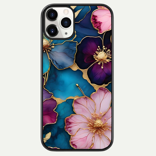 Sparkle Floral Glass Case For iPhone 11 Pro by Custom World