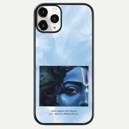 Spiritual Krishna Glass Case For iPhone 16 Pro by Custom World