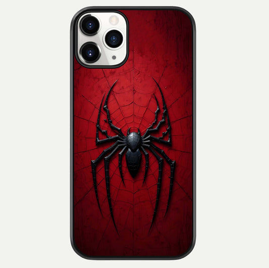 Superhero Web Emblem Glass Case For iPhone 11 Pro by Custom World